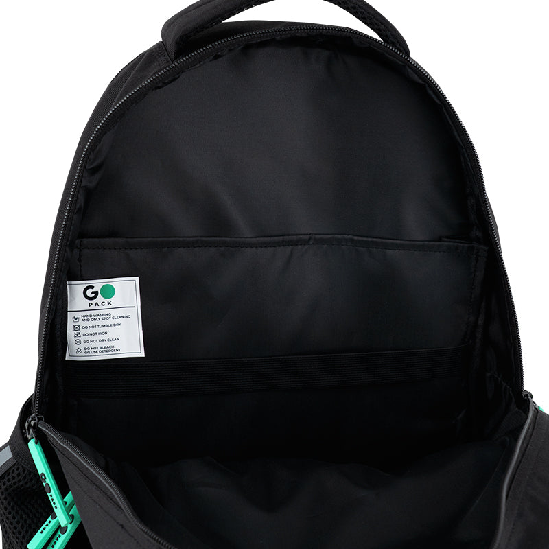 GoPack Black 16.5L Teen Backpack for Grades 4-7, Heights 130-145 cm