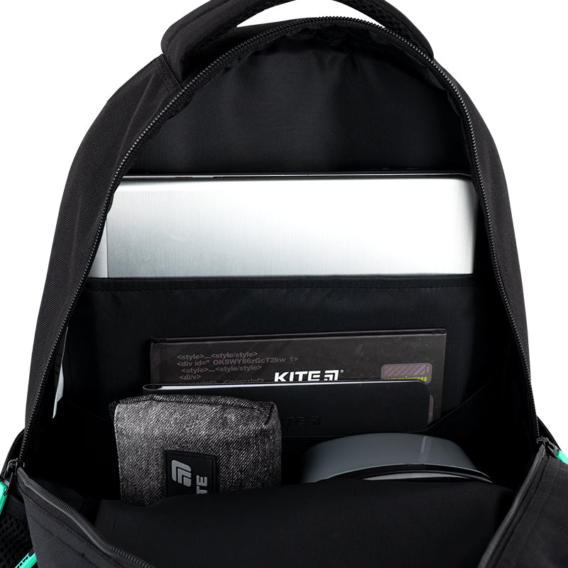 GoPack Black 16.5L Teen Backpack for Grades 4-7, Heights 130-145 cm