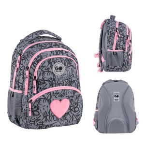 GoPack Fluffy Heart School Backpack
