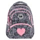 GoPack Fluffy Heart School Backpack for Grades 1-4, Ergo Kids Back