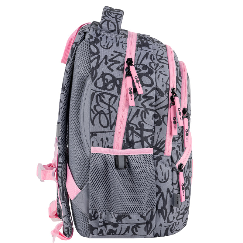 GoPack Fluffy Heart School Backpack for Grades 1-4, Ergo Kids Back