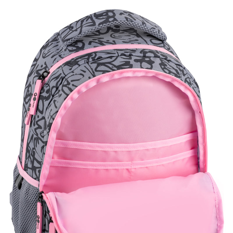 GoPack Fluffy Heart School Backpack for Grades 1-4, Ergo Kids Back