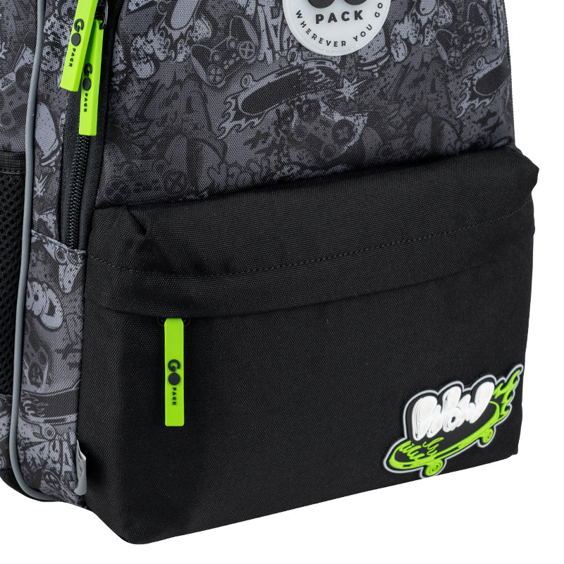 GoPack Wow Skate School Backpack for Grades 1-4, Ergo Kids Back