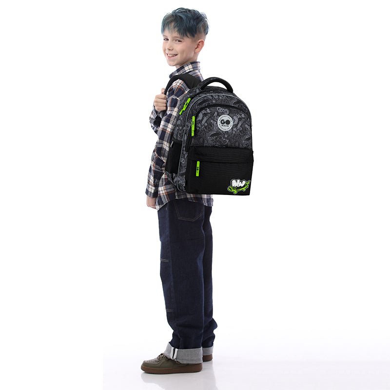 GoPack Wow Skate School Backpack for Grades 1-4, Ergo Kids Back