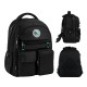 GoPack Black School Backpack for Grades 1-4, Padded Back with Mesh