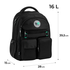 GoPack Black School Backpack