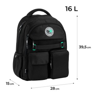 GoPack Black School Backpack