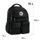 GoPack Black School Backpack for Grades 1-4, Padded Back with Mesh