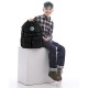 GoPack Black School Backpack for Grades 1-4, Padded Back with Mesh