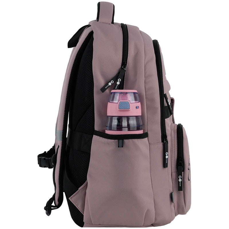 GoPack Pink 21L Teen Backpack – Chest Strap, Laptop, for Heights 145-175 cm