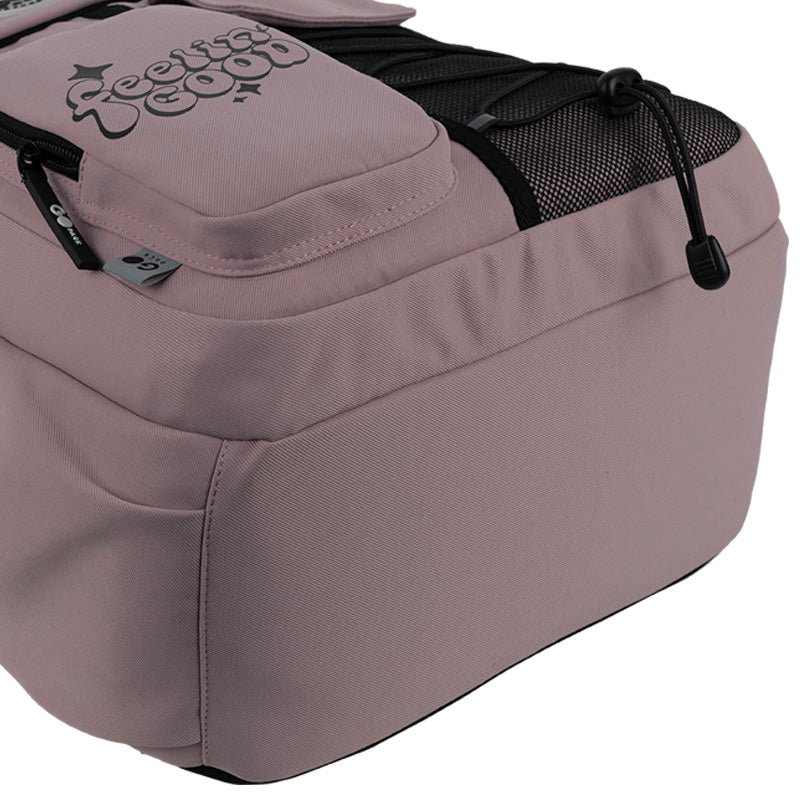 GoPack Pink 21L Teen Backpack – Chest Strap, Laptop, for Heights 145-175 cm