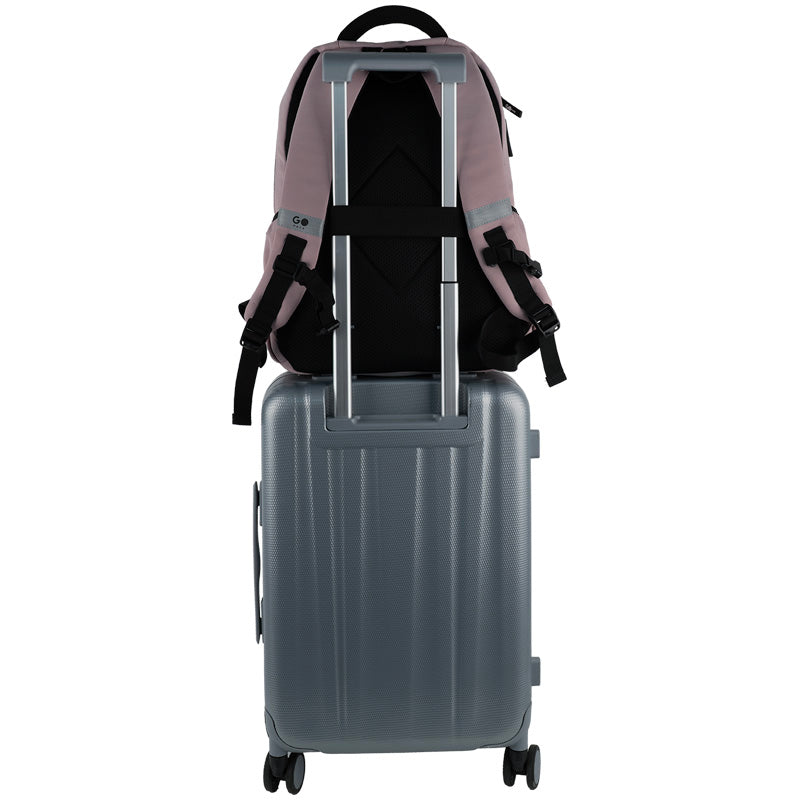 GoPack Pink 21L Teen Backpack – Chest Strap, Laptop, for Heights 145-175 cm