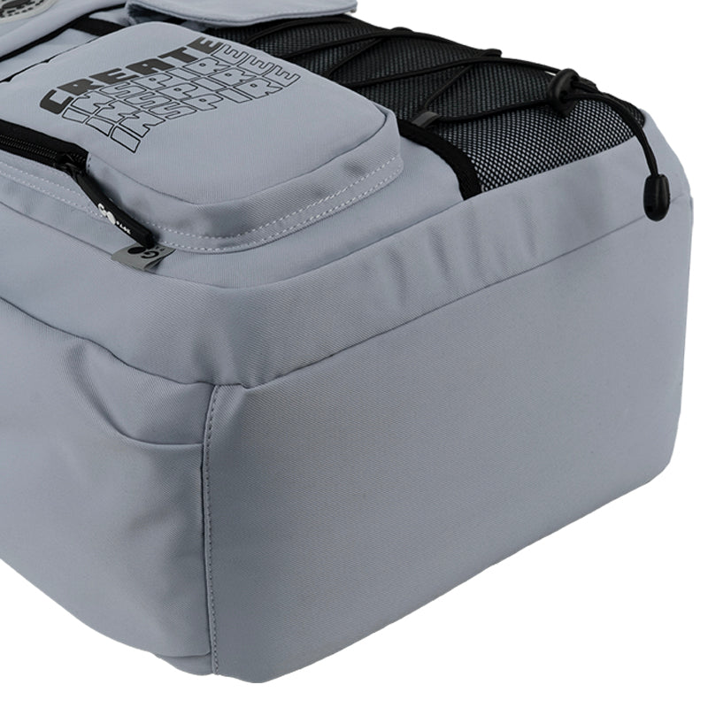 GoPack Gray 21L Teen Backpack – Chest Strap, Laptop, for Heights 145-175 cm