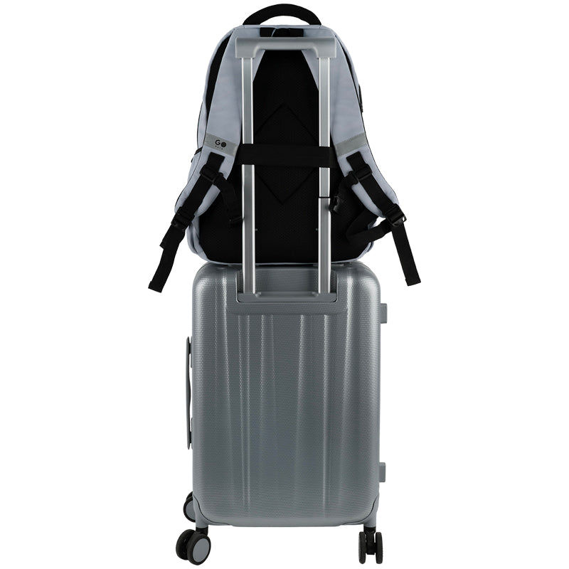 GoPack Gray 21L Teen Backpack – Chest Strap, Laptop, for Heights 145-175 cm