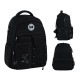 GoPack Black 21L Teen Backpack – Chest Strap, Laptop, for Heights 145-175 cm