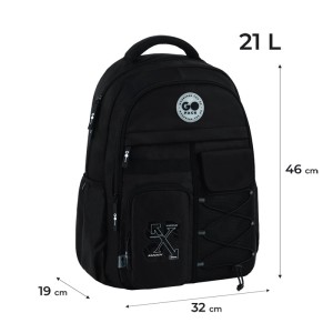 GoPack Black 21L Travel Backpack