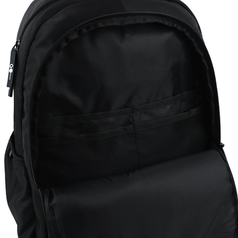 GoPack Black 21L Teen Backpack – Chest Strap, Laptop, for Heights 145-175 cm