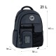 GoPack Dark Gray Teen Backpack – Chest Strap, Laptop, for Heights 145-175 cm