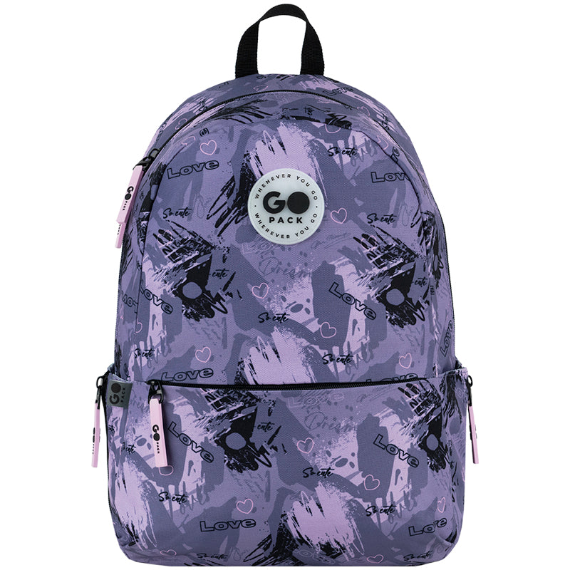 GoPack Purple Teen Backpack – Tablet Pocket, Fits 130-145 cm