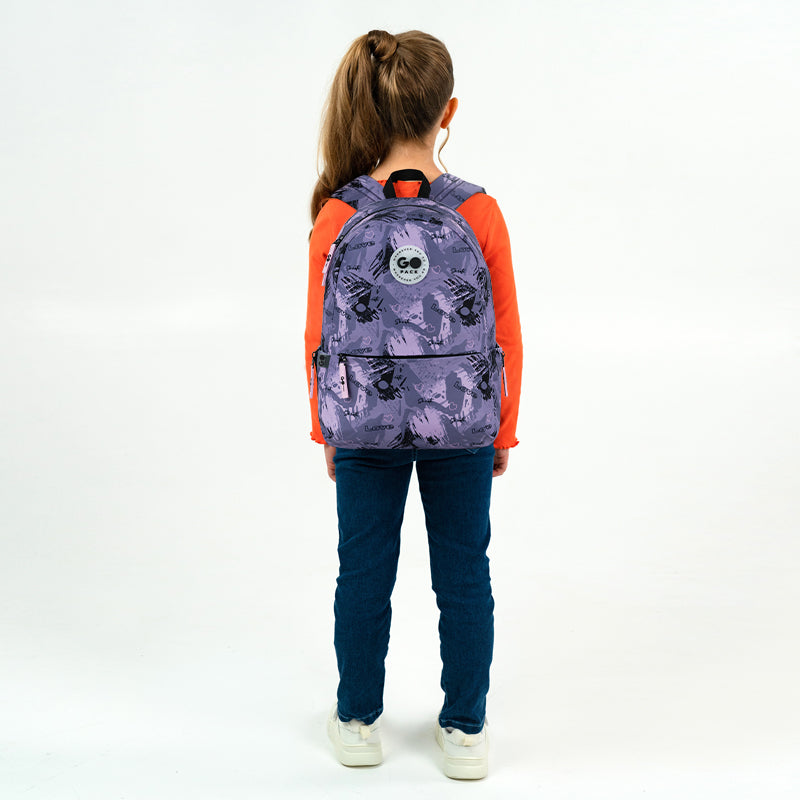 GoPack Purple Teen Backpack – Tablet Pocket, Fits 130-145 cm