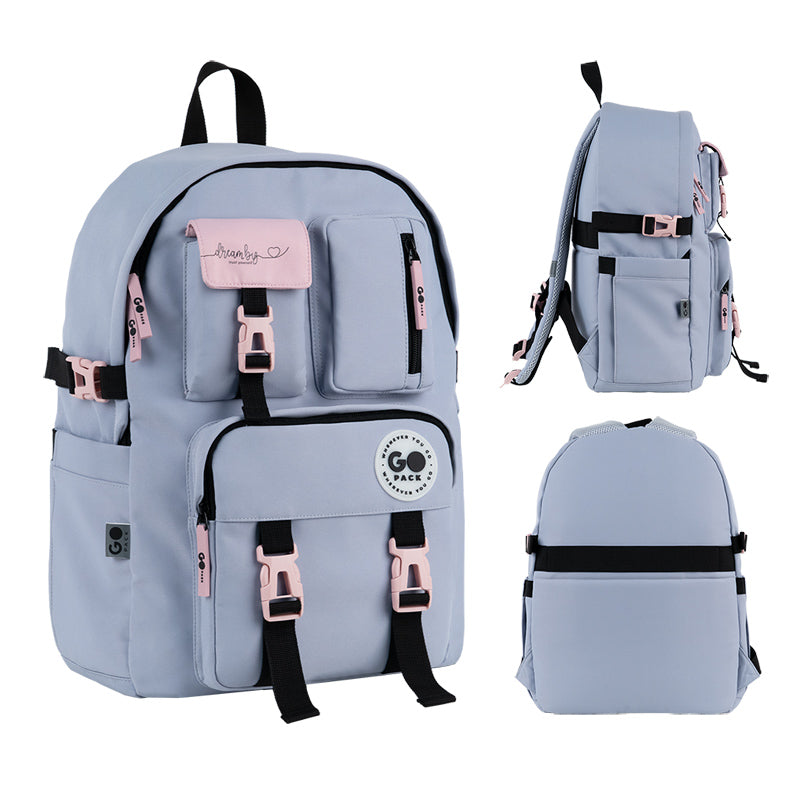 GoPack Gray 17L Campus Backpack – Laptop and Tablet, for Heights 145-175 cm