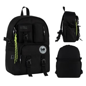 GoPack Black 17L Multi-Pocket Backpack