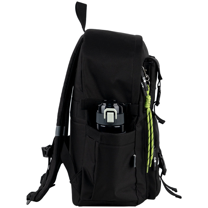 GoPack Black 17L Backpack – Laptop, Chest Strap, for Heights 145-175 cm