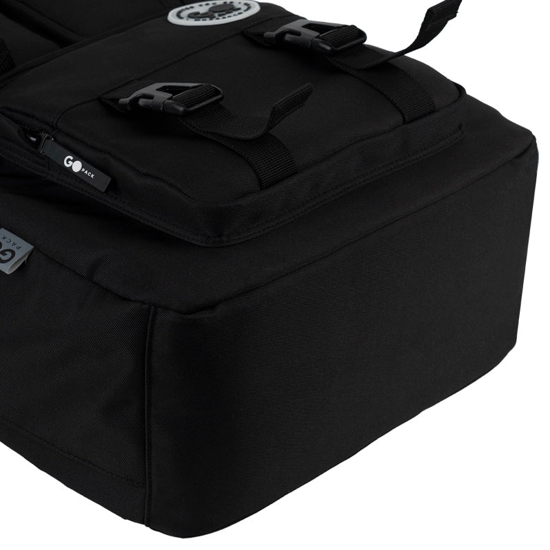 GoPack Black 17L Backpack – Laptop, Chest Strap, for Heights 145-175 cm
