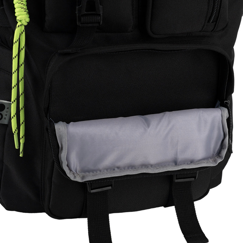 GoPack Black 17L Backpack – Laptop, Chest Strap, for Heights 145-175 cm