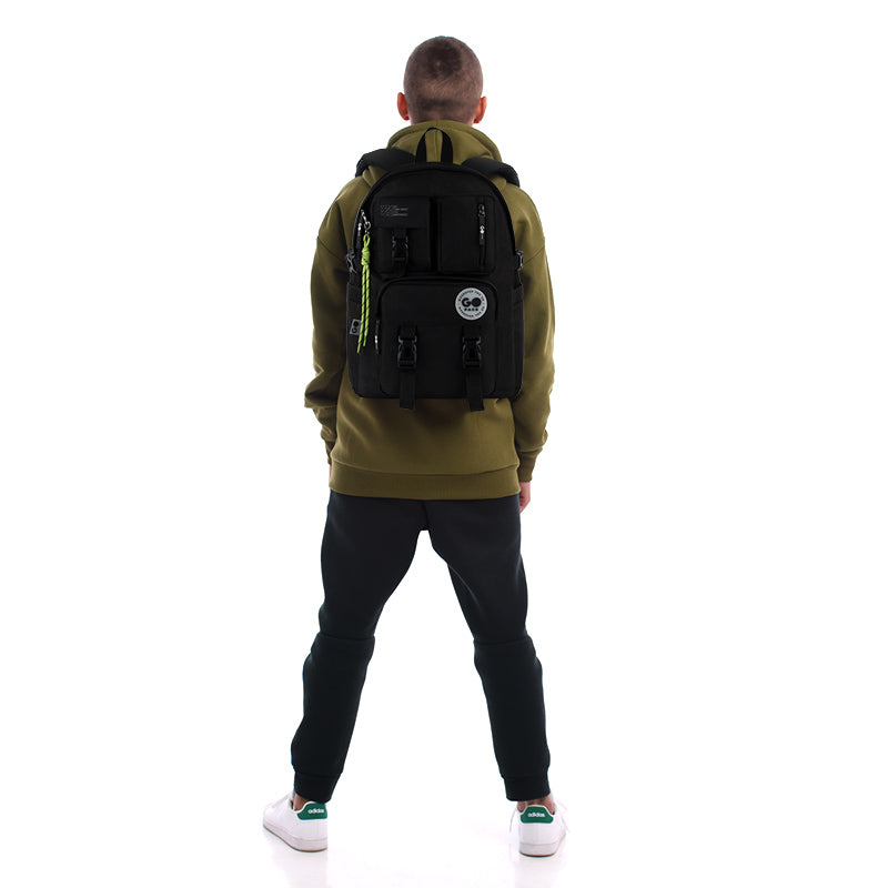 GoPack Black 17L Backpack – Laptop, Chest Strap, for Heights 145-175 cm