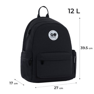 GoPack Black 12L Compact Backpack