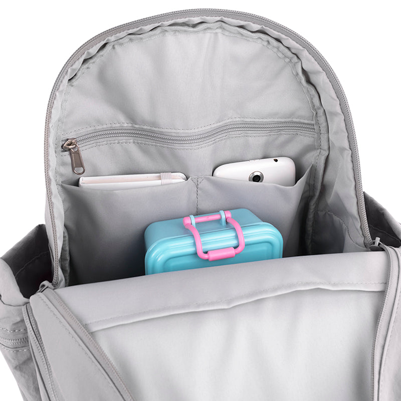 GoPack Gray 12L Compact Backpack – Laptop and Tablet, for Heights 130-145 cm