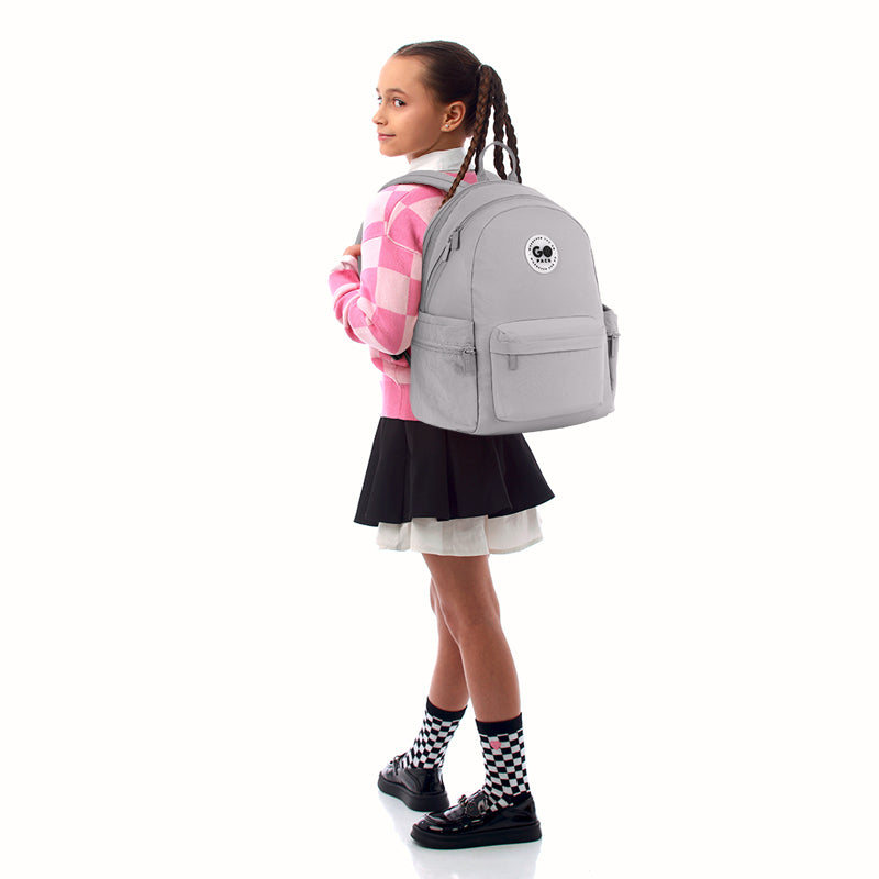 GoPack Gray 12L Compact Backpack – Laptop and Tablet, for Heights 130-145 cm