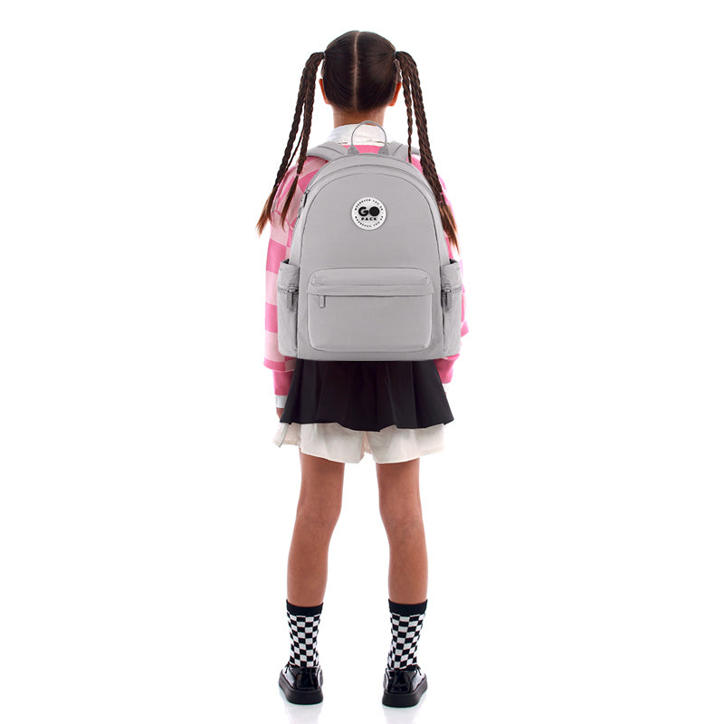 GoPack Gray 12L Compact Backpack – Laptop and Tablet, for Heights 130-145 cm