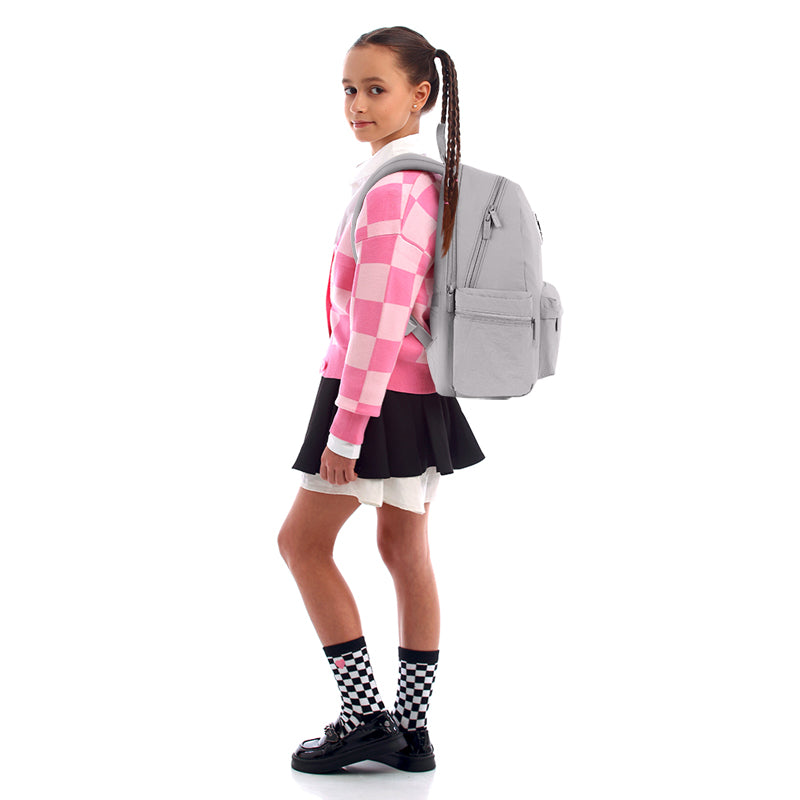 GoPack Gray 12L Compact Backpack – Laptop and Tablet, for Heights 130-145 cm