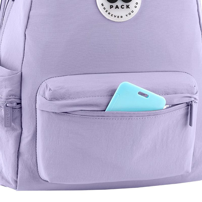 GoPack Lilac Teen Backpack – Laptop and Tablet, for Heights 130-145 cm