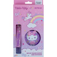 Kite Hello Kitty Playful Badge & Keychain Set