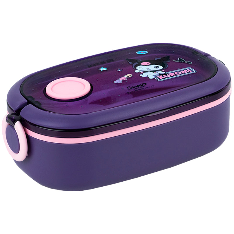 Kite Kuromi 900 ml Lunch Box – BPA-Free, Microwave Safe with Cutlery