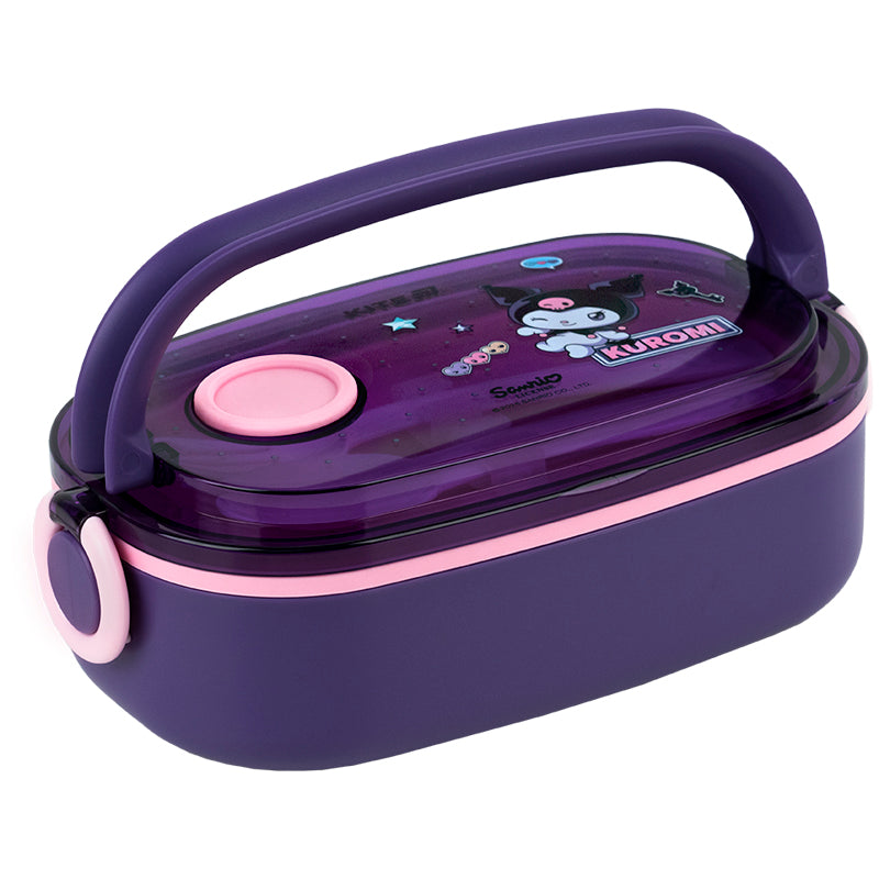 Kite Kuromi 900 ml Lunch Box – BPA-Free, Microwave Safe with Cutlery
