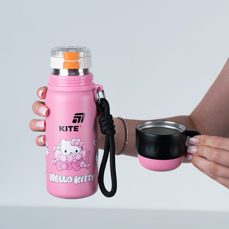 Kite Hello Kitty 500 ml Thermos – 9-Hour Insulation, Three Drinking Options