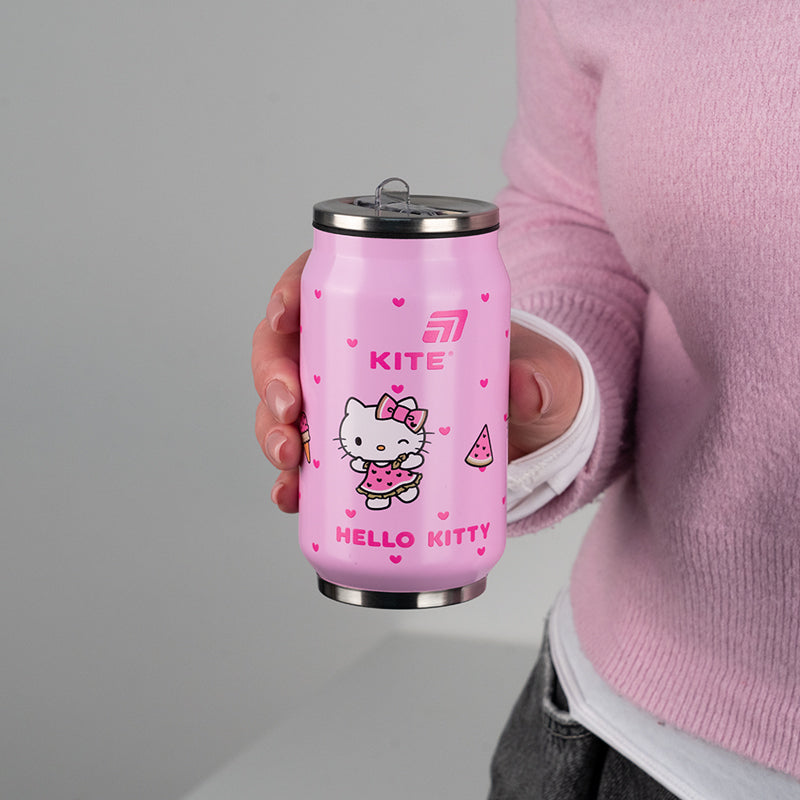 Kite Hello Kitty 350 ml Straw Thermo Mug – Hot 2 Hours, Cold 15 Hours