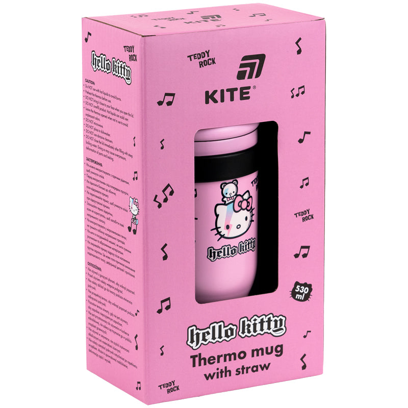 Kite Hello Kitty 530 ml Straw Thermo Mug – Hot 4 Hours, Cold 15 Hours