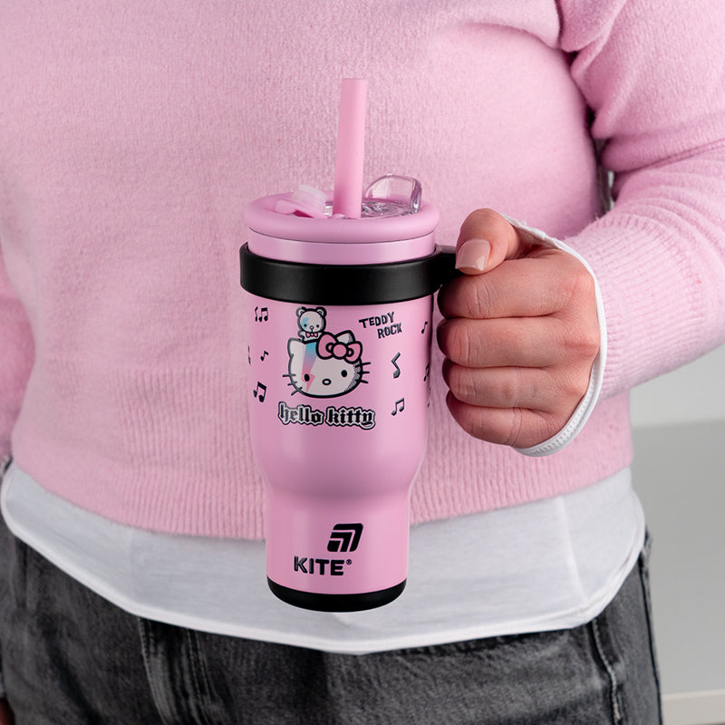 Kite Hello Kitty 530 ml Straw Thermo Mug – Hot 4 Hours, Cold 15 Hours