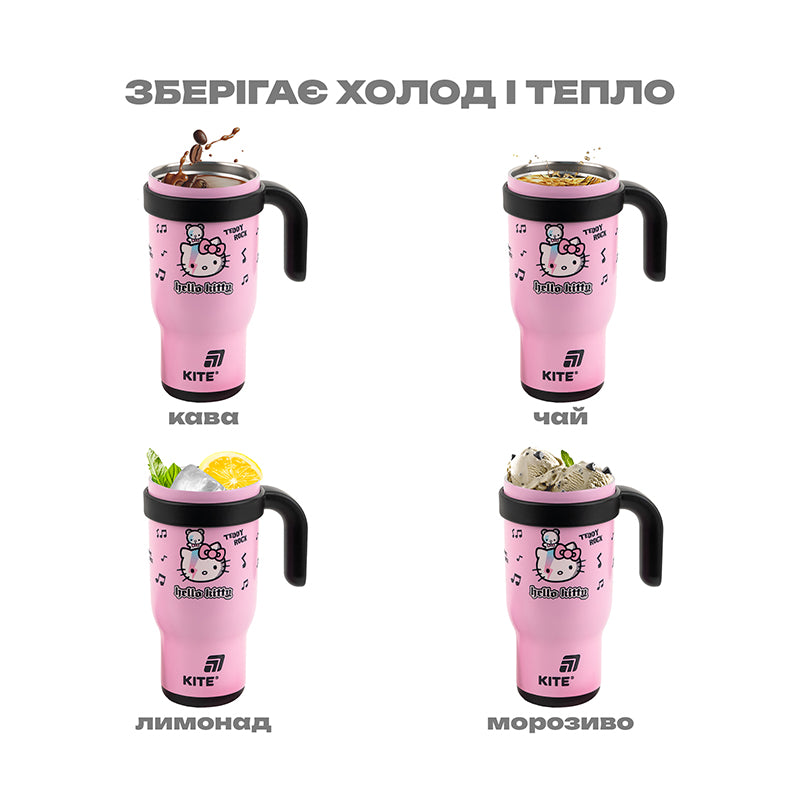 Kite Hello Kitty 530 ml Straw Thermo Mug – Hot 4 Hours, Cold 15 Hours