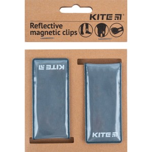 Kite Dark Gray Reflective Magnetic Clip Set