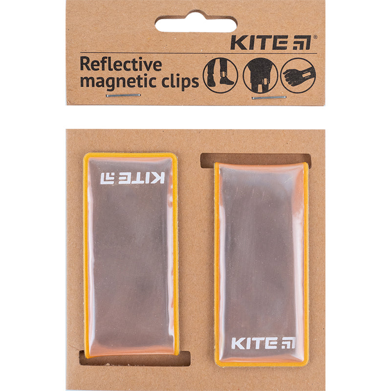 Kite Peach Reflective Magnetic Clips – Set of 2, No Sewing Required