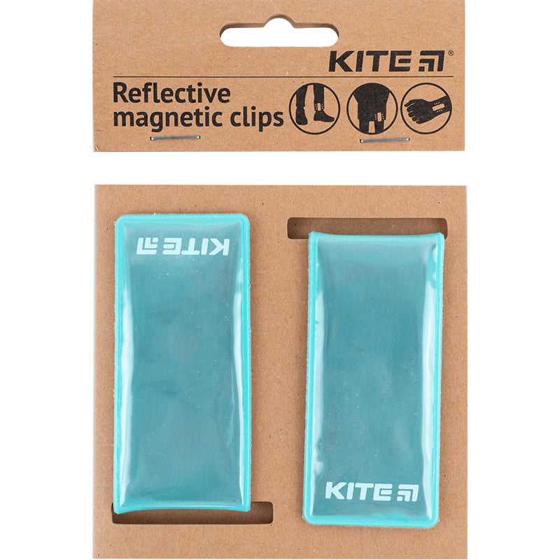 Kite Mint Reflective Magnetic Clips – Set of 2, No Sewing Required