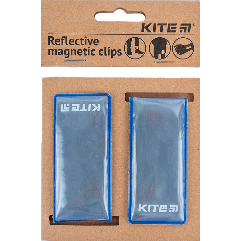 Kite Indigo Blue Reflective Magnetic Clips – Set of 2, No Sewing Required