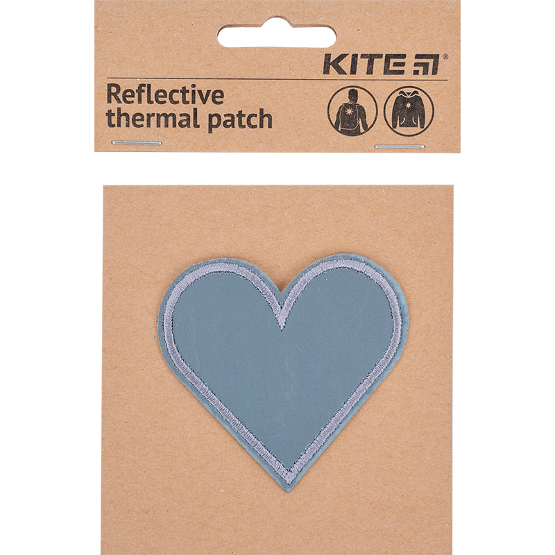 Kite Heart Reflective Iron-On Patch – Adds Visibility to School Bags