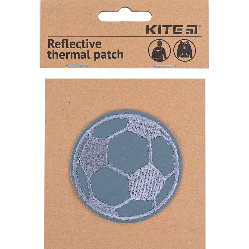 Kite Soccer Ball Reflective Iron-On Patch – Adds Visibility to School Bags